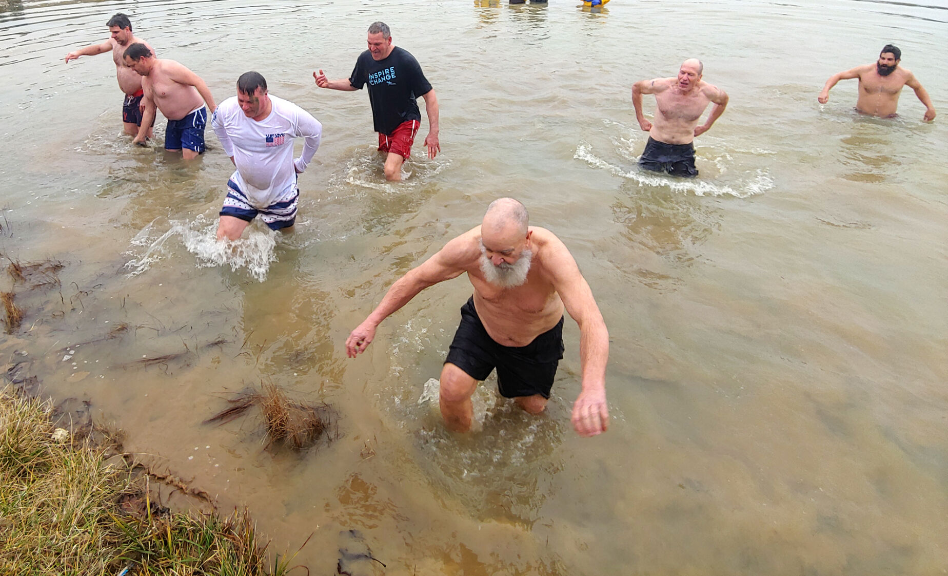 Swimmers Emerge From the Water